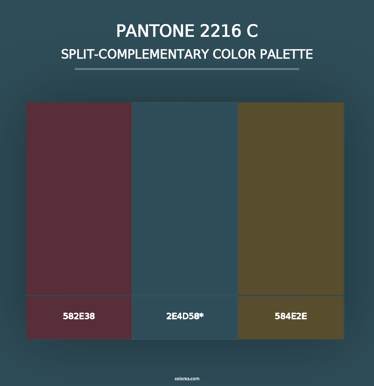 PANTONE 2216 C - Split-Complementary Color Palette