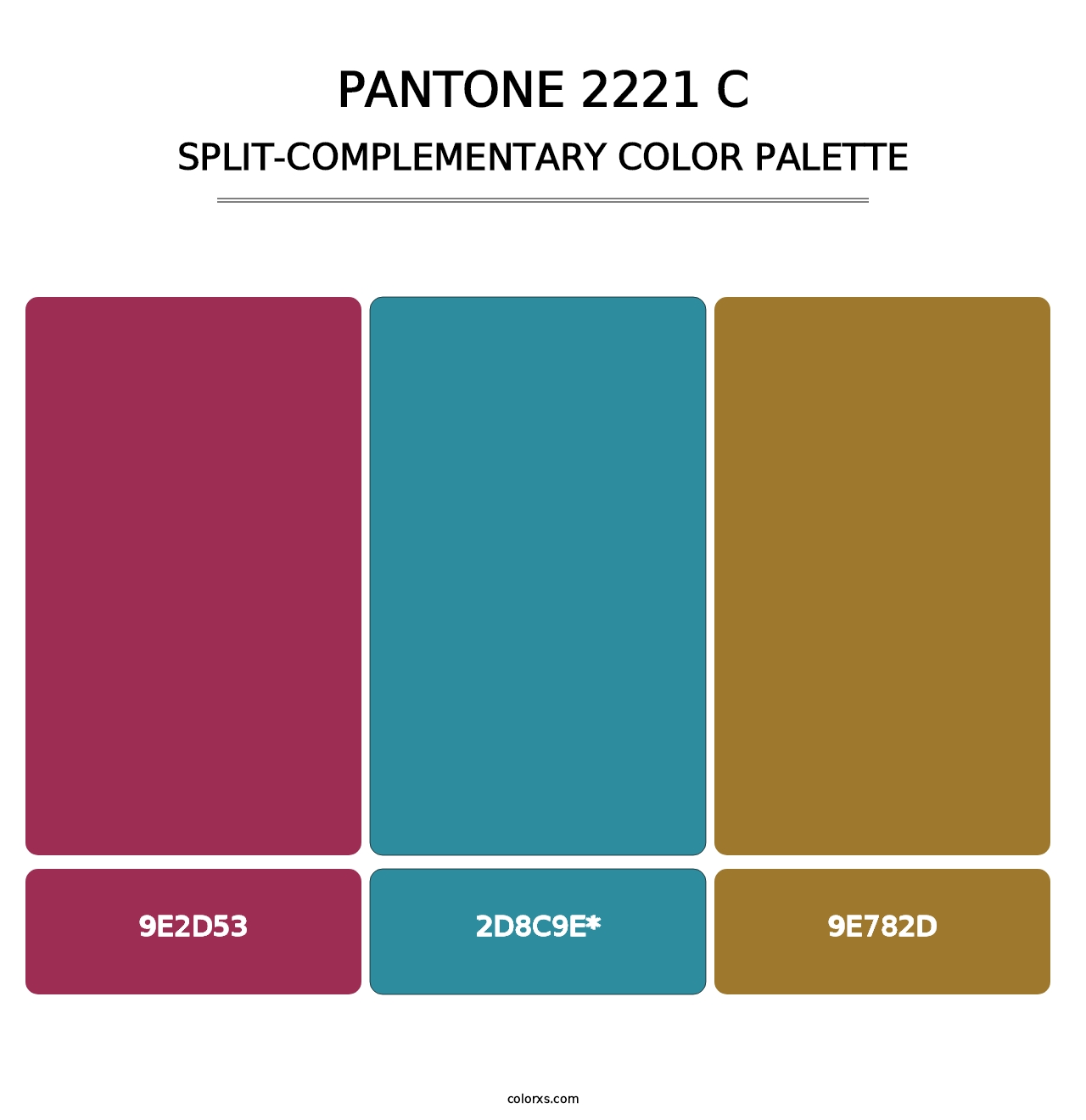 PANTONE 2221 C - Split-Complementary Color Palette