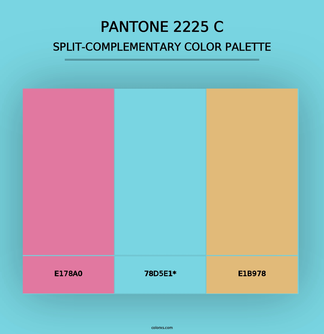 PANTONE 2225 C - Split-Complementary Color Palette