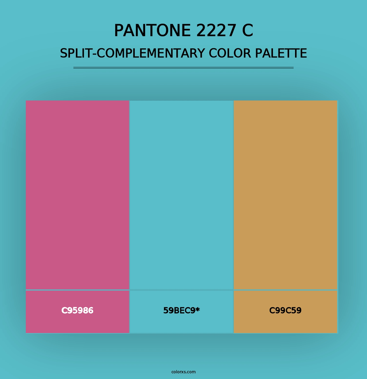 PANTONE 2227 C - Split-Complementary Color Palette