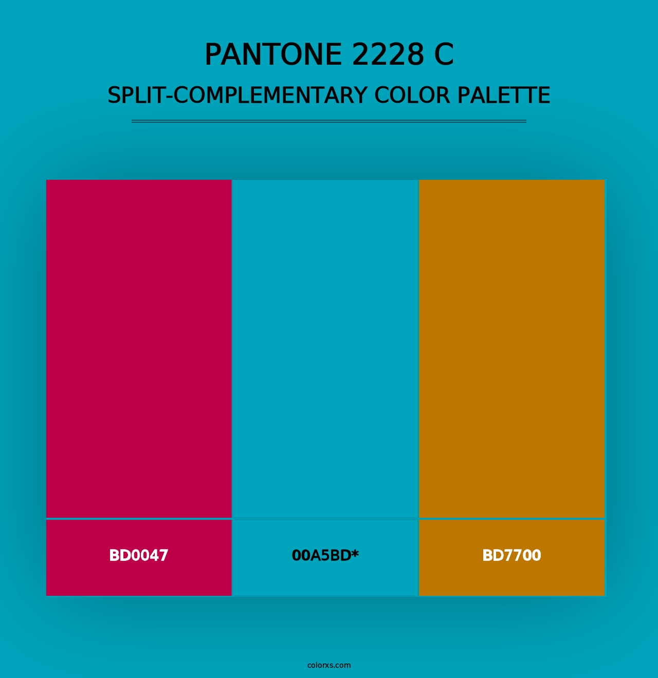 PANTONE 2228 C - Split-Complementary Color Palette