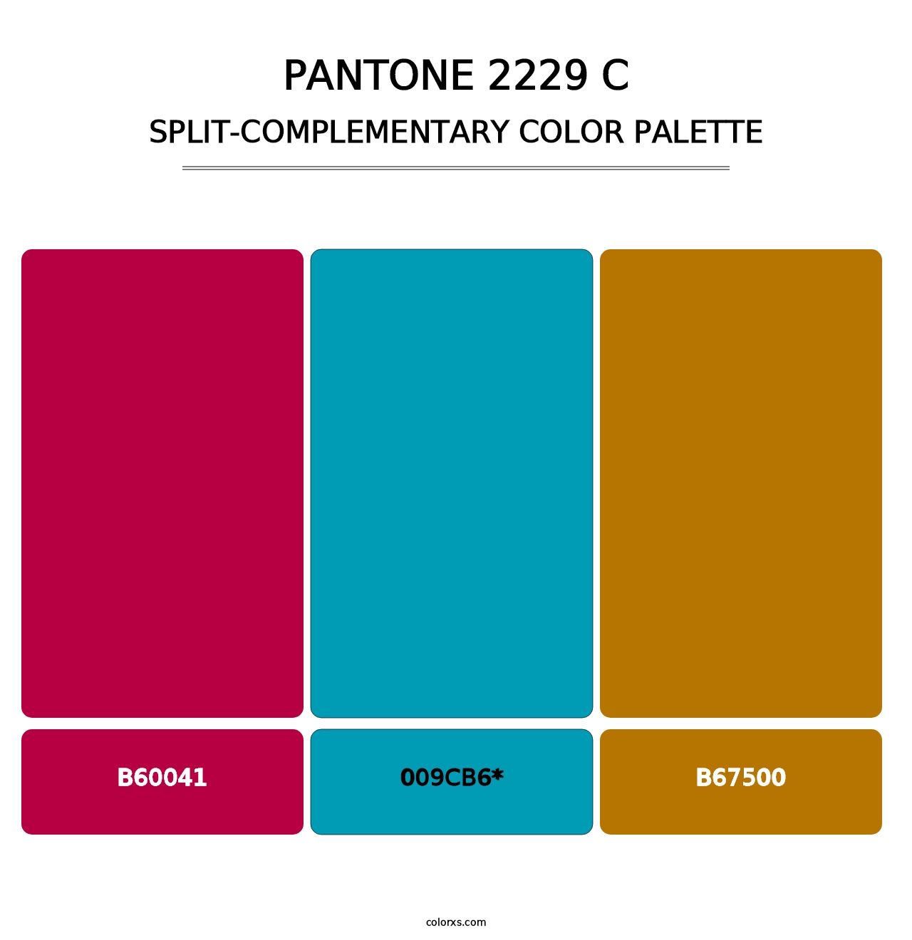 PANTONE 2229 C - Split-Complementary Color Palette