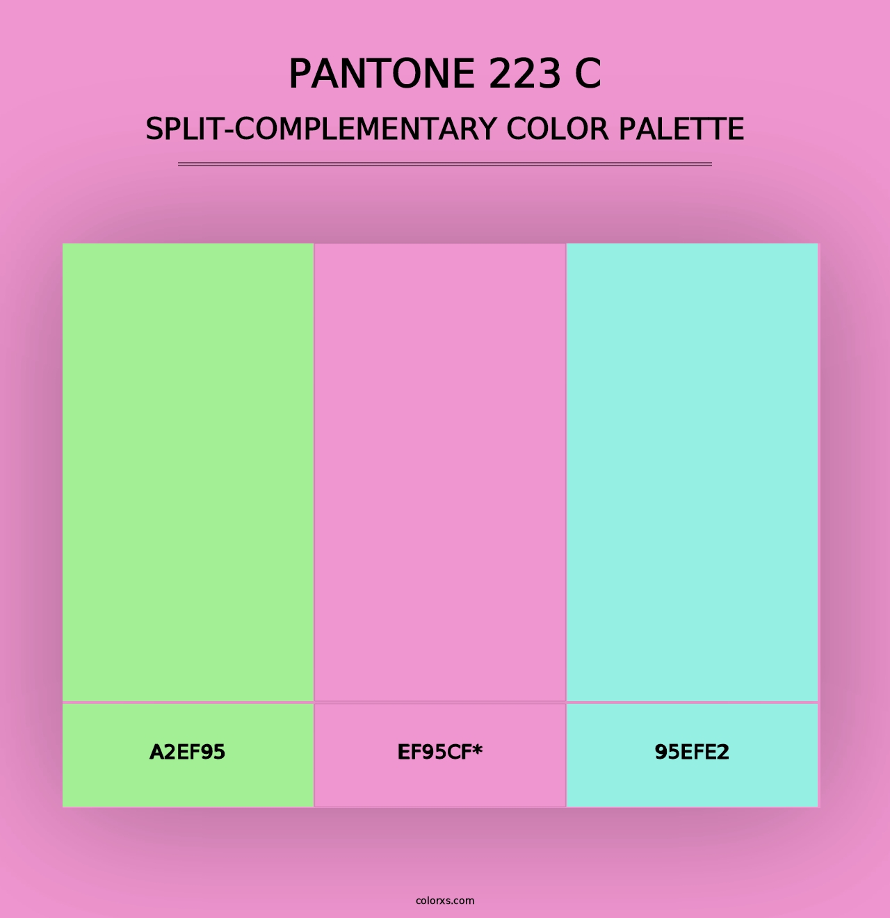 PANTONE 223 C - Split-Complementary Color Palette