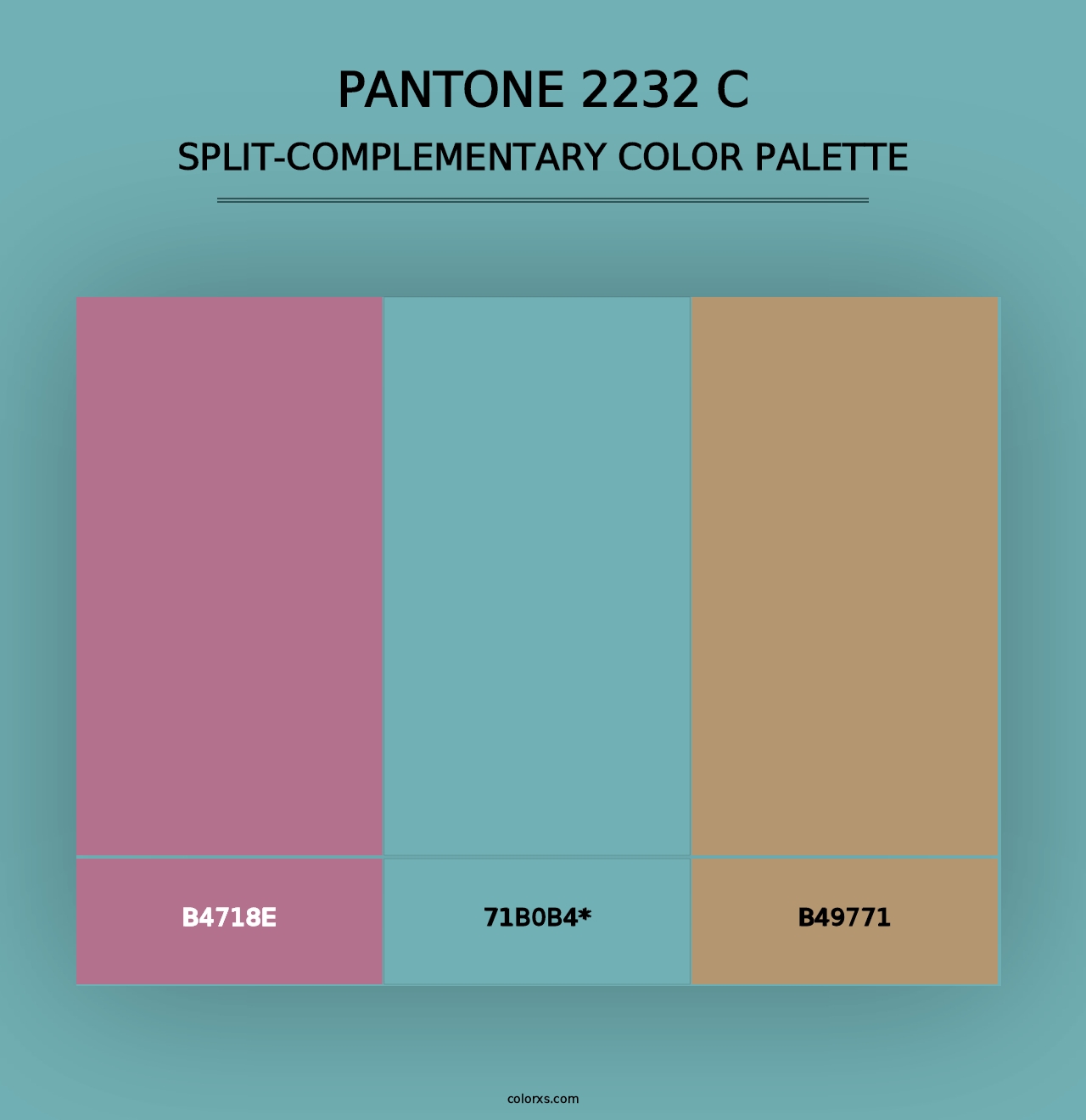 PANTONE 2232 C - Split-Complementary Color Palette