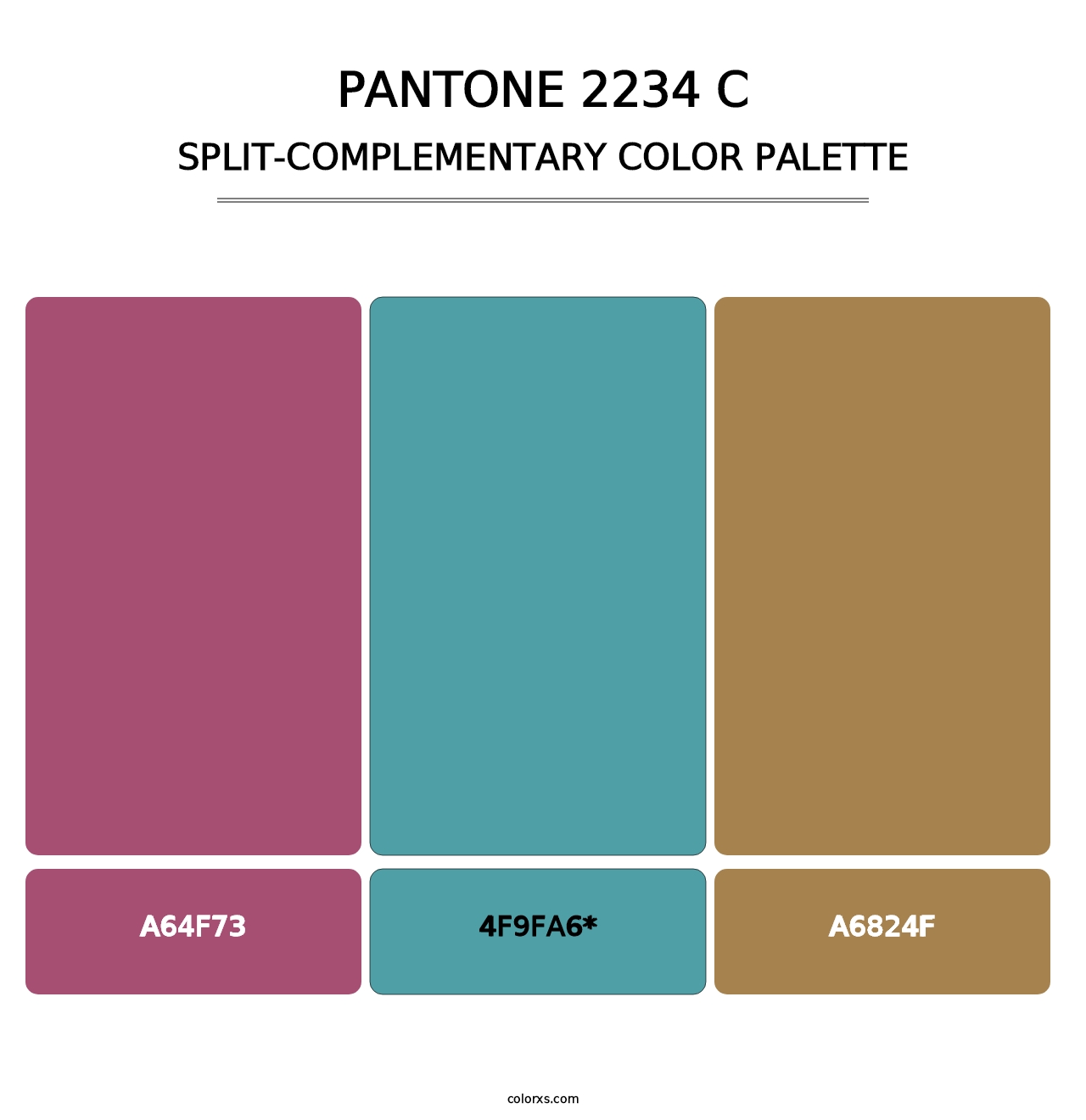 PANTONE 2234 C - Split-Complementary Color Palette