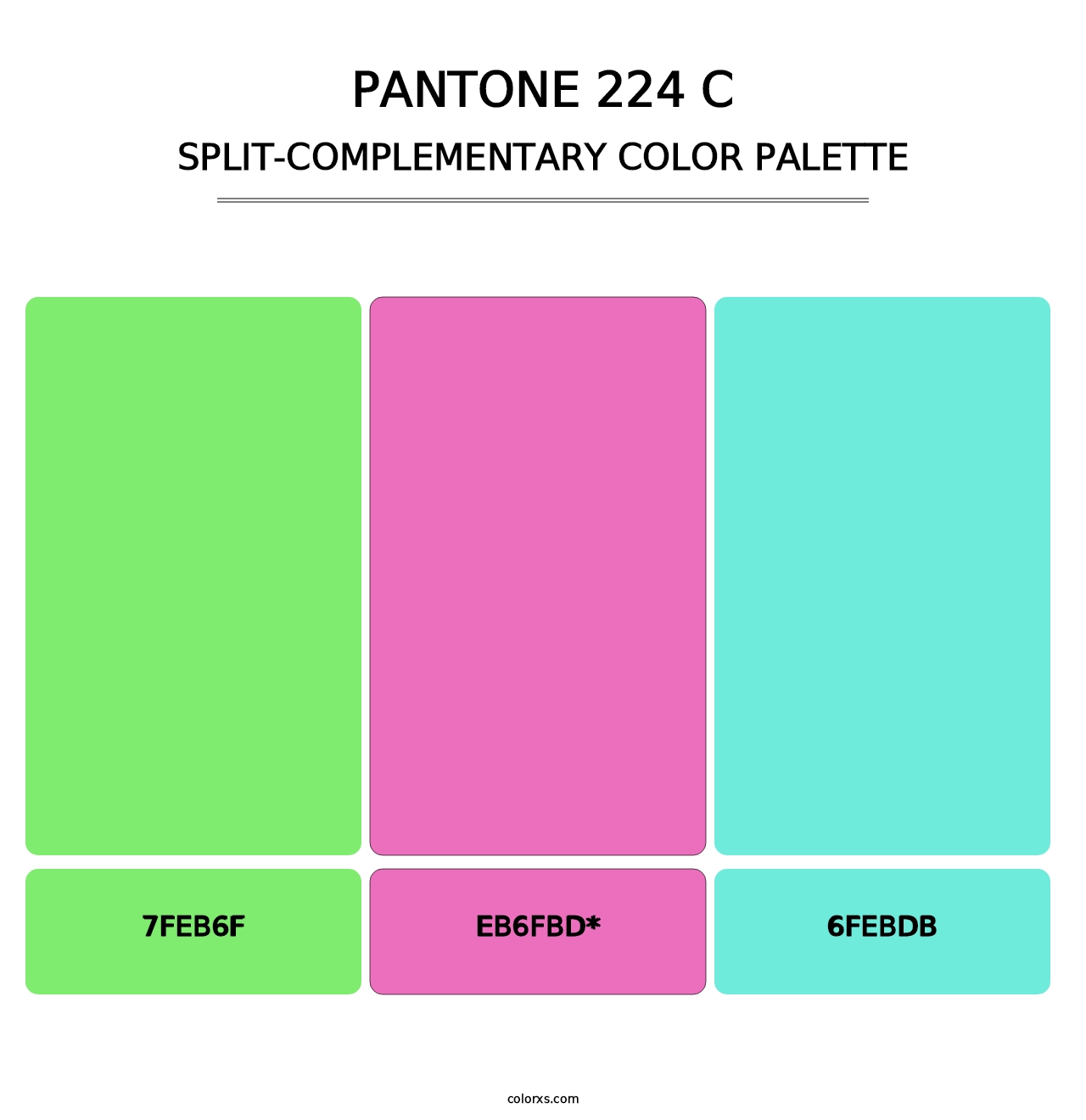 PANTONE 224 C - Split-Complementary Color Palette