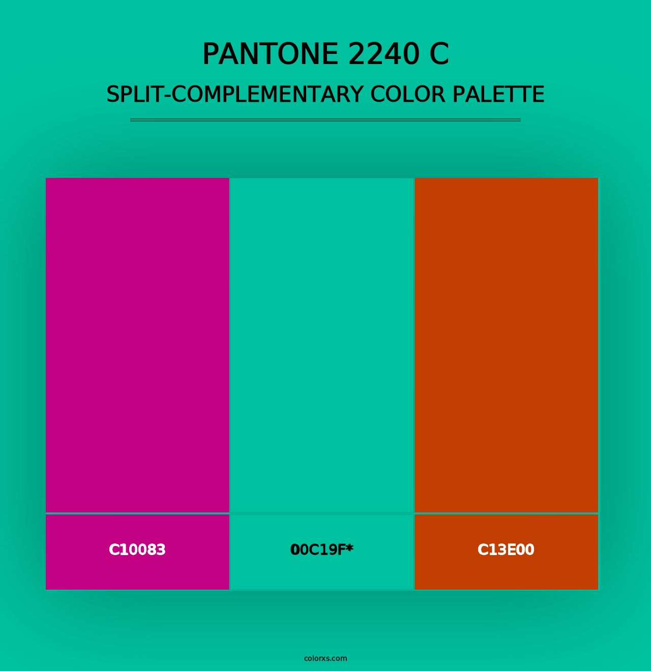 PANTONE 2240 C - Split-Complementary Color Palette