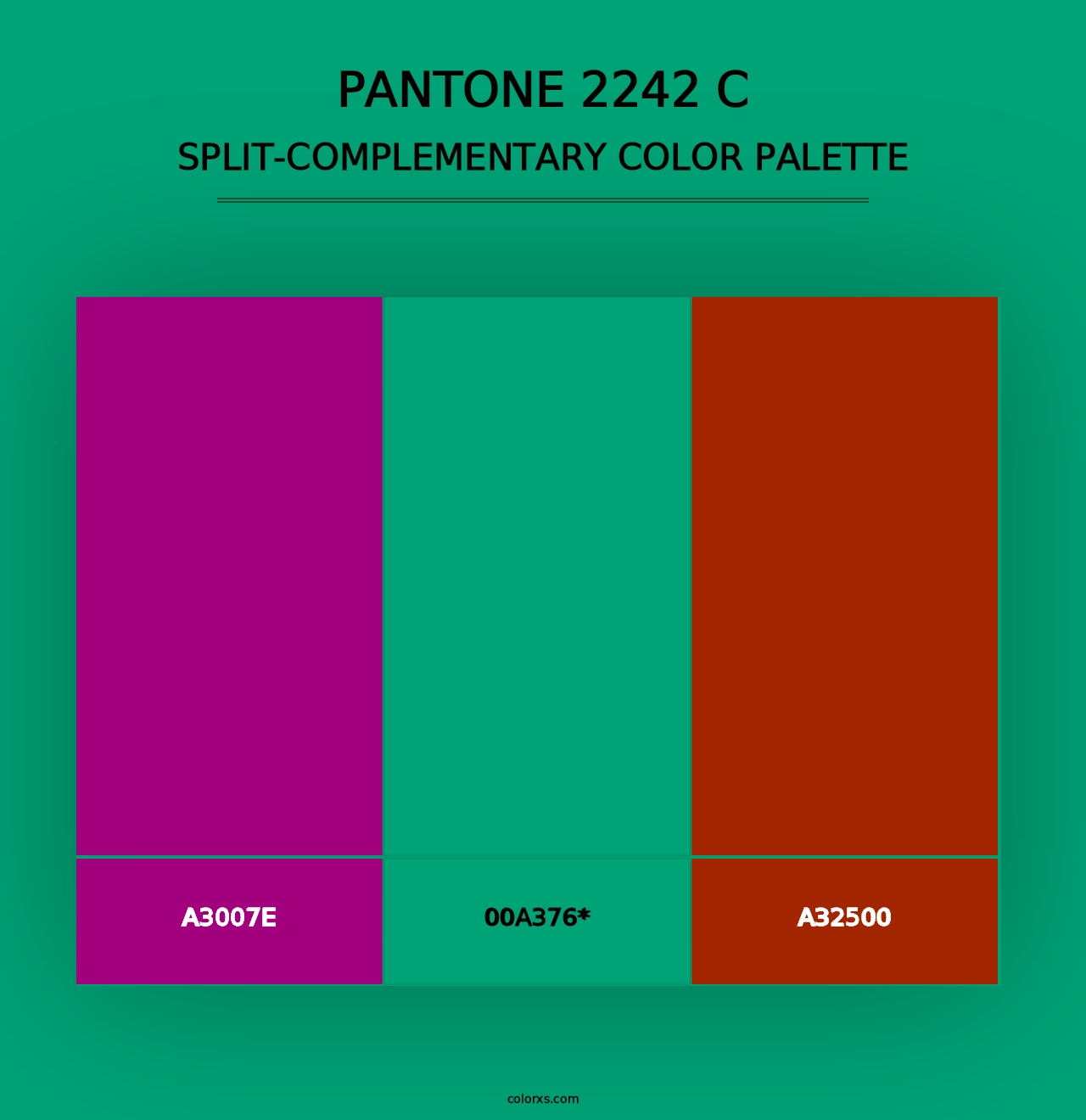 PANTONE 2242 C - Split-Complementary Color Palette