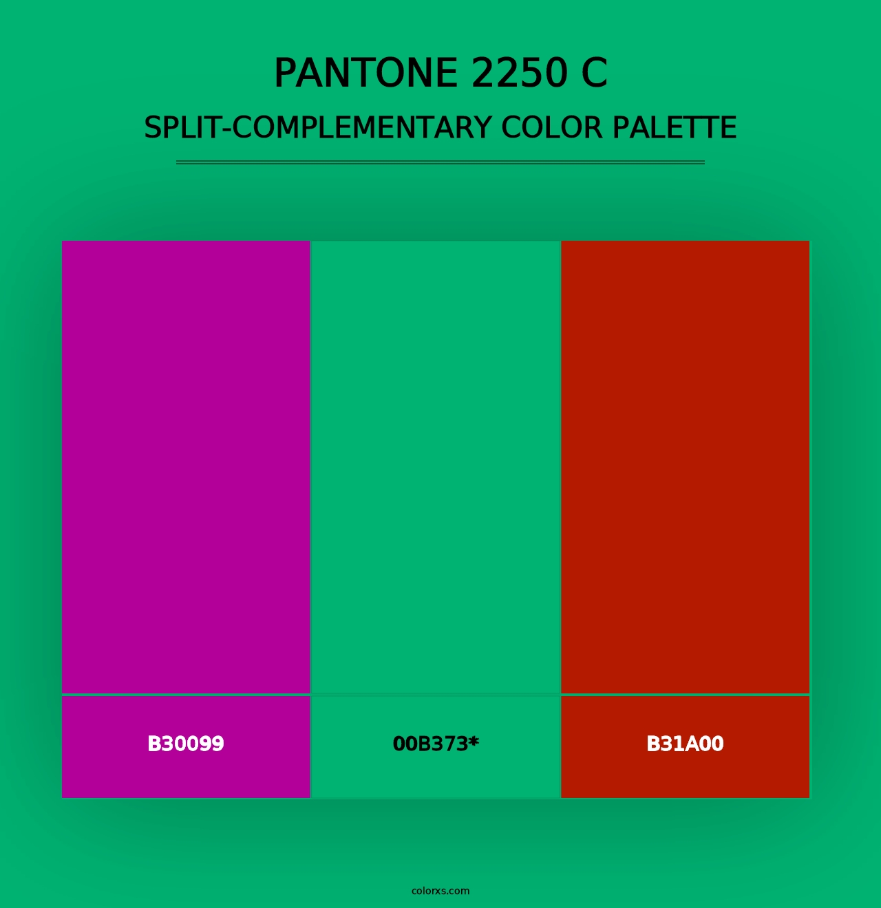 PANTONE 2250 C - Split-Complementary Color Palette