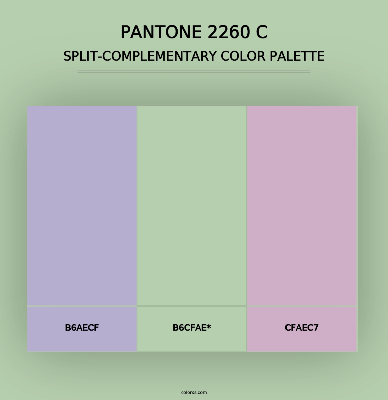 PANTONE 2260 C - Split-Complementary Color Palette