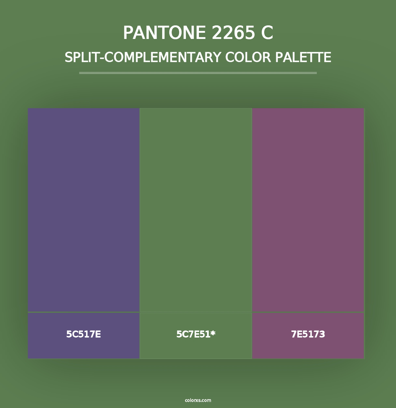 PANTONE 2265 C - Split-Complementary Color Palette