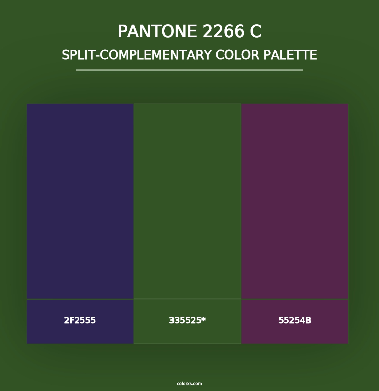 PANTONE 2266 C - Split-Complementary Color Palette