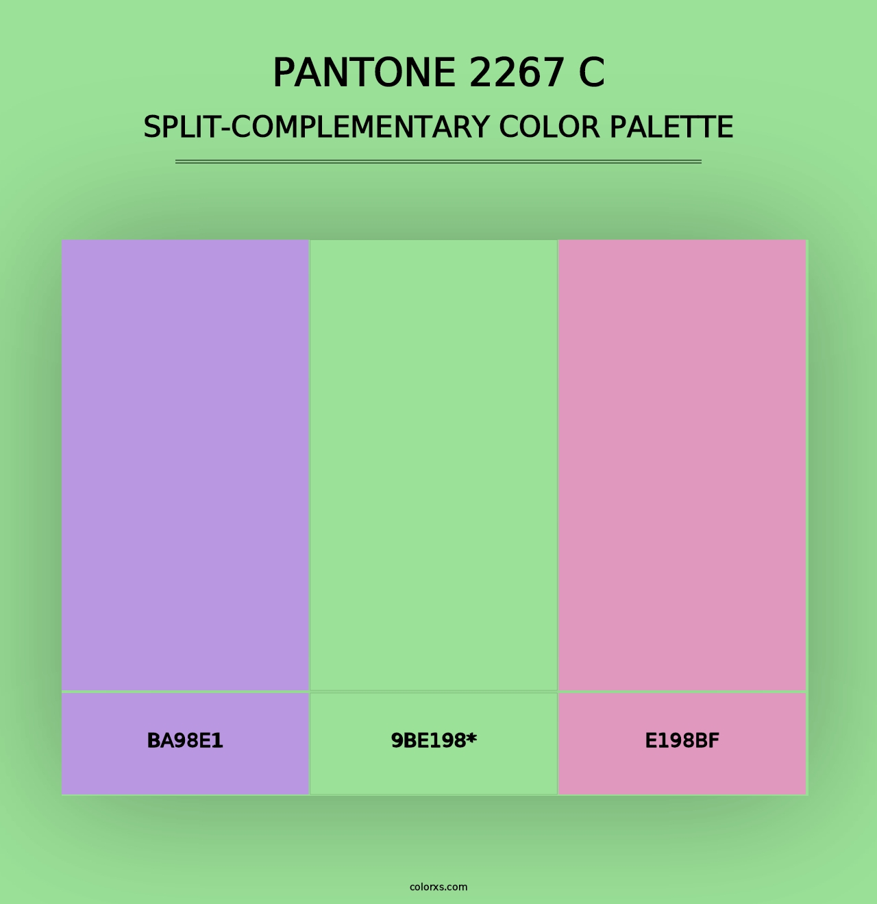 PANTONE 2267 C - Split-Complementary Color Palette