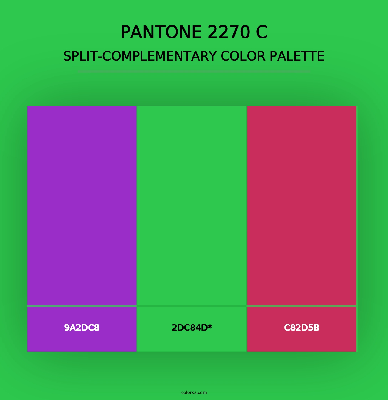 PANTONE 2270 C - Split-Complementary Color Palette