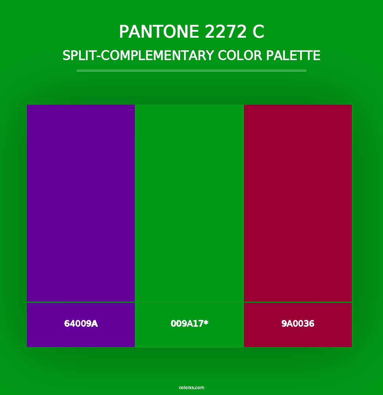 PANTONE 2272 C - Split-Complementary Color Palette