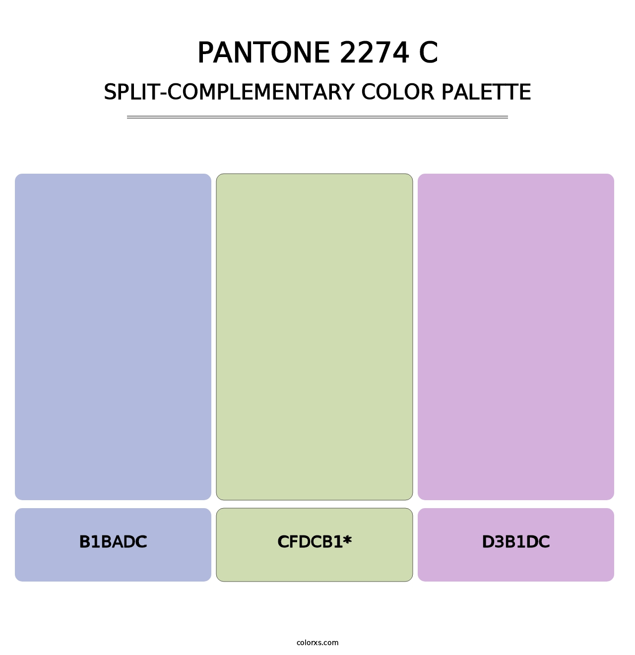 PANTONE 2274 C - Split-Complementary Color Palette