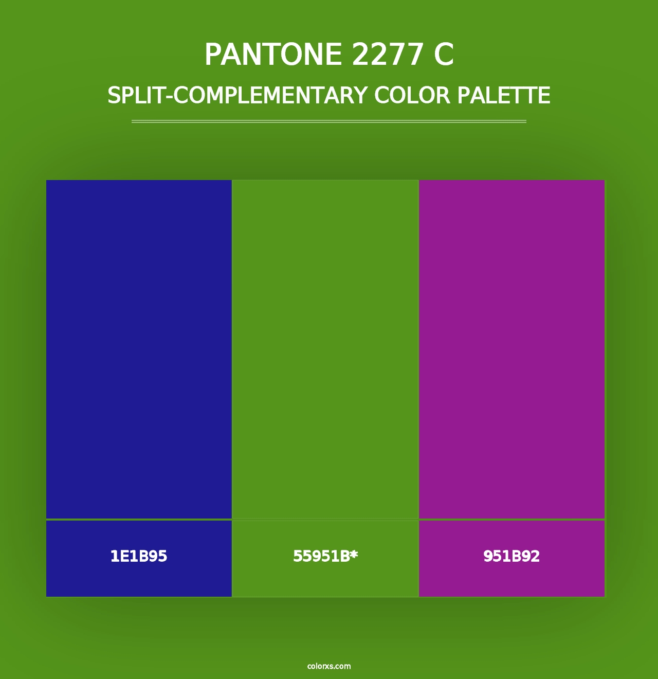 PANTONE 2277 C - Split-Complementary Color Palette