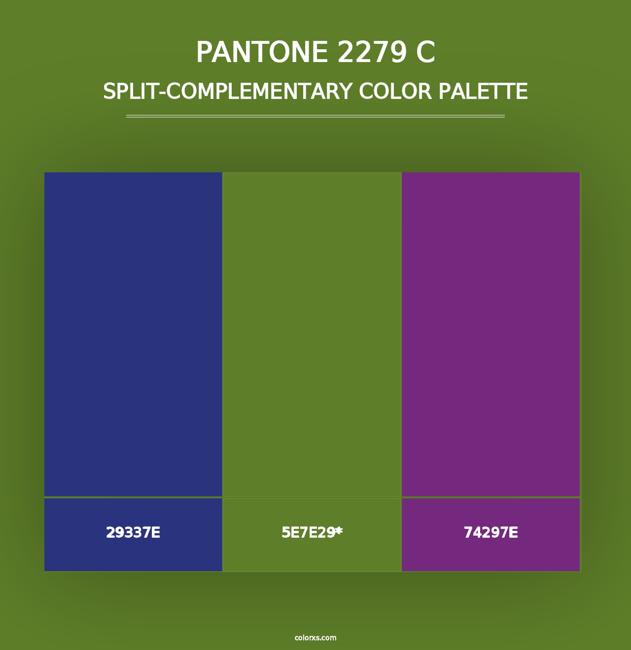 PANTONE 2279 C - Split-Complementary Color Palette