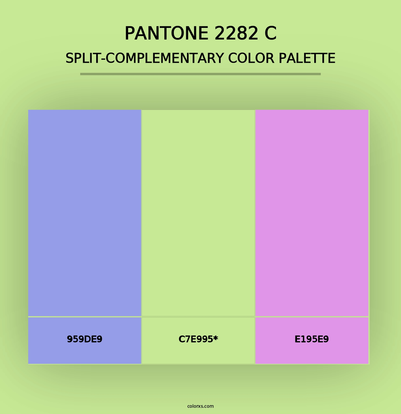 PANTONE 2282 C - Split-Complementary Color Palette