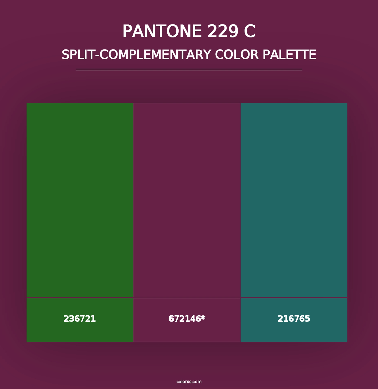 PANTONE 229 C - Split-Complementary Color Palette