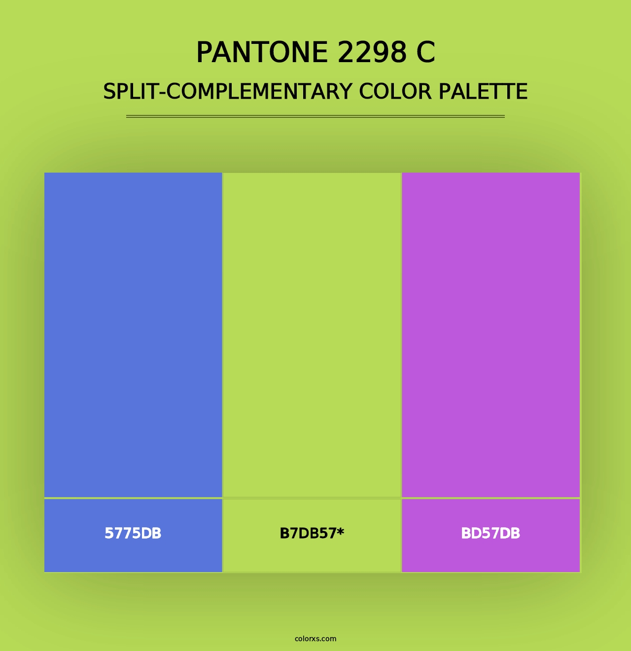 PANTONE 2298 C - Split-Complementary Color Palette