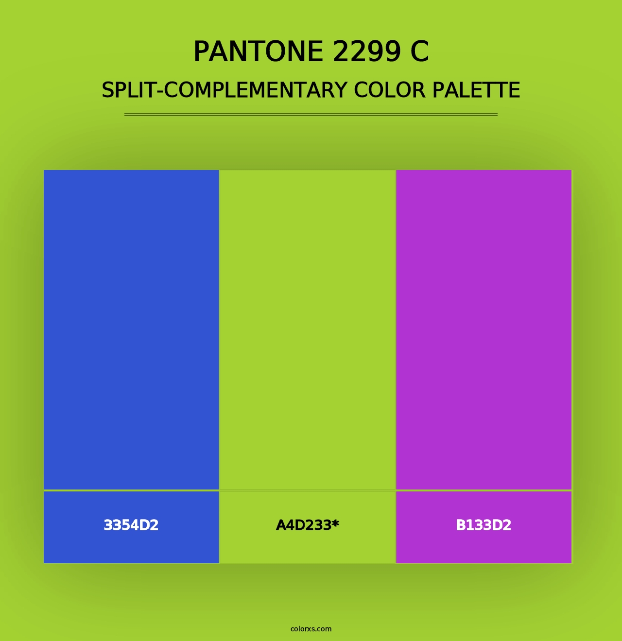 PANTONE 2299 C - Split-Complementary Color Palette