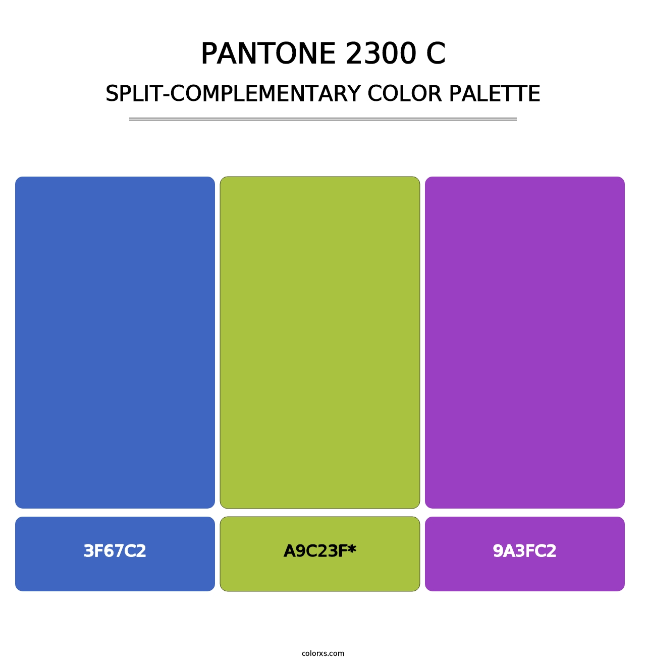 PANTONE 2300 C - Split-Complementary Color Palette