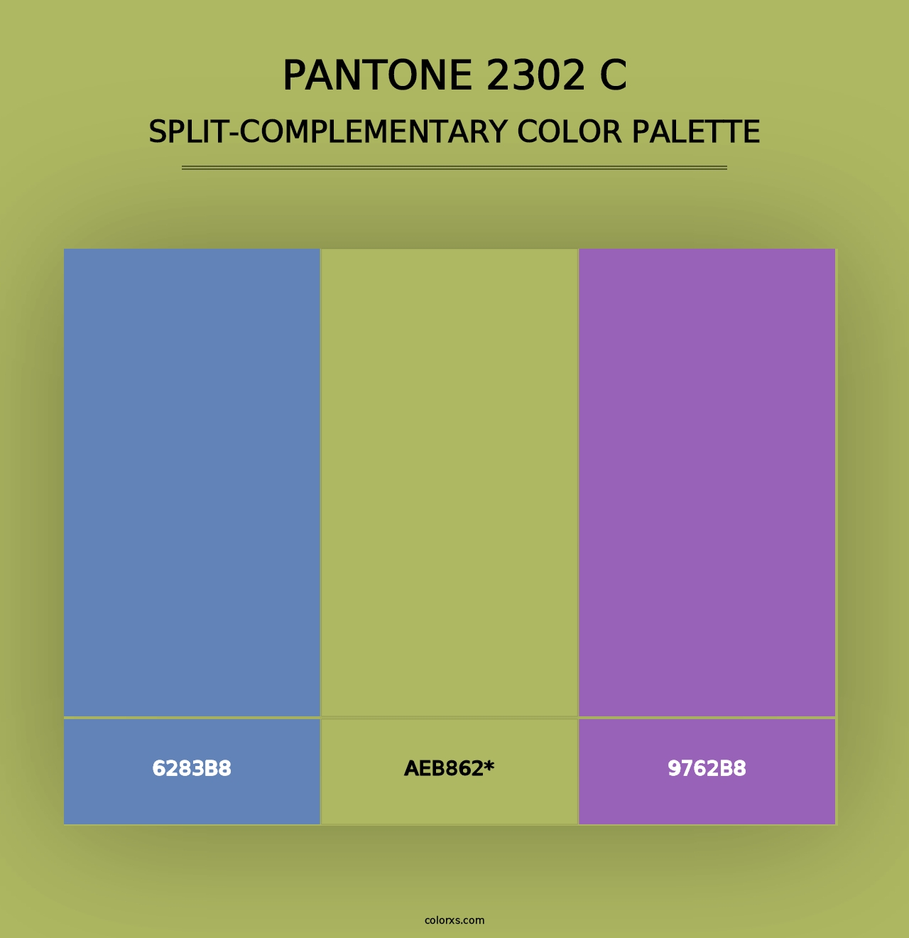 PANTONE 2302 C - Split-Complementary Color Palette