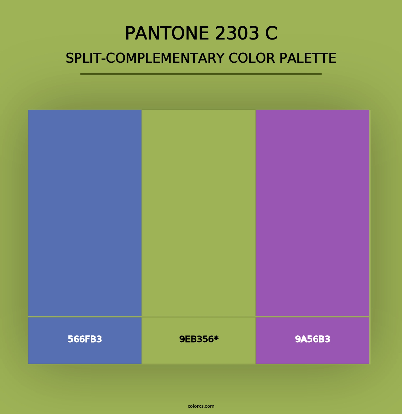 PANTONE 2303 C - Split-Complementary Color Palette