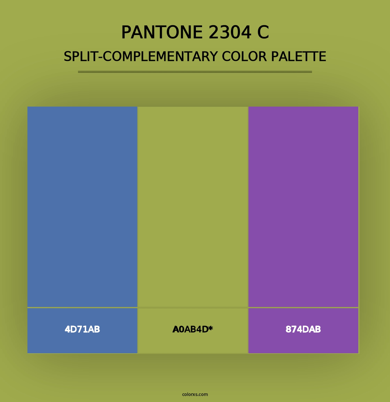 PANTONE 2304 C - Split-Complementary Color Palette