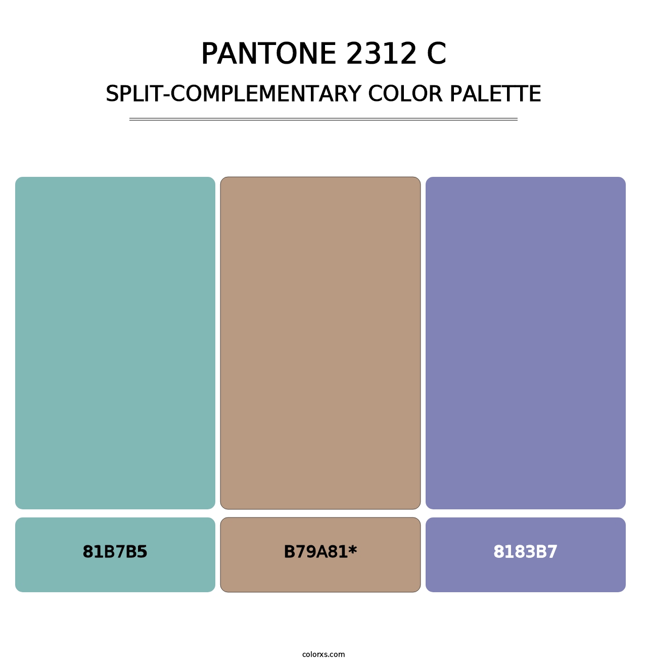 PANTONE 2312 C - Split-Complementary Color Palette