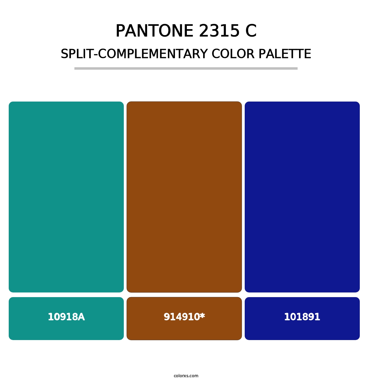 PANTONE 2315 C - Split-Complementary Color Palette