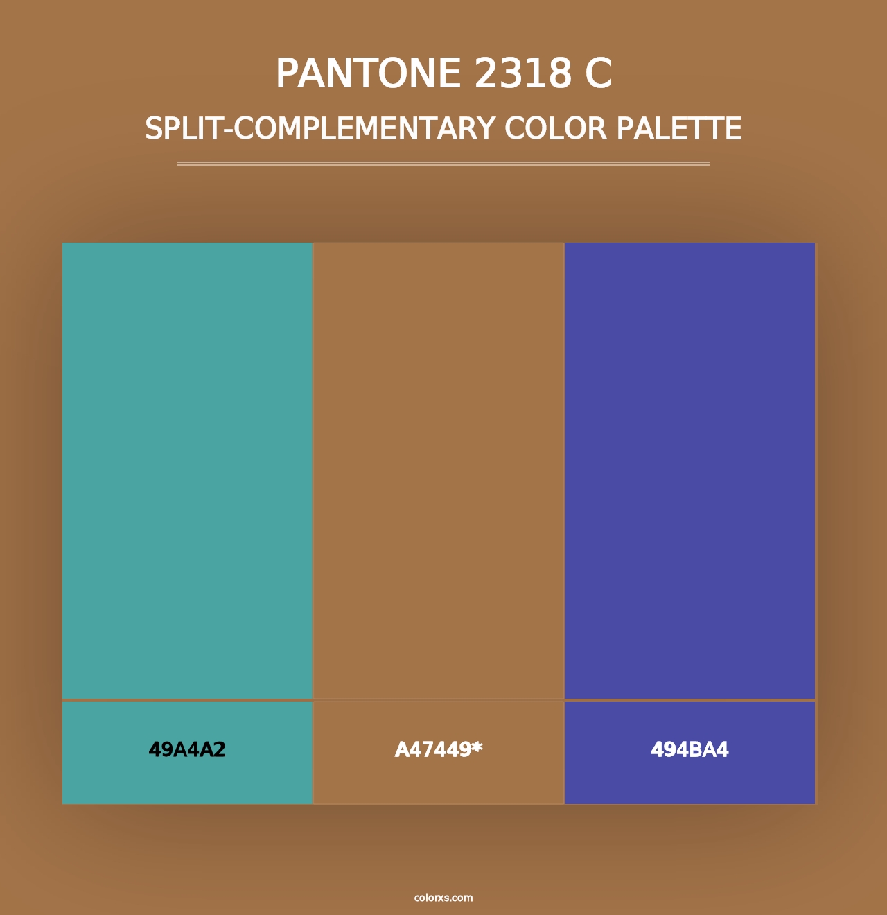 PANTONE 2318 C - Split-Complementary Color Palette