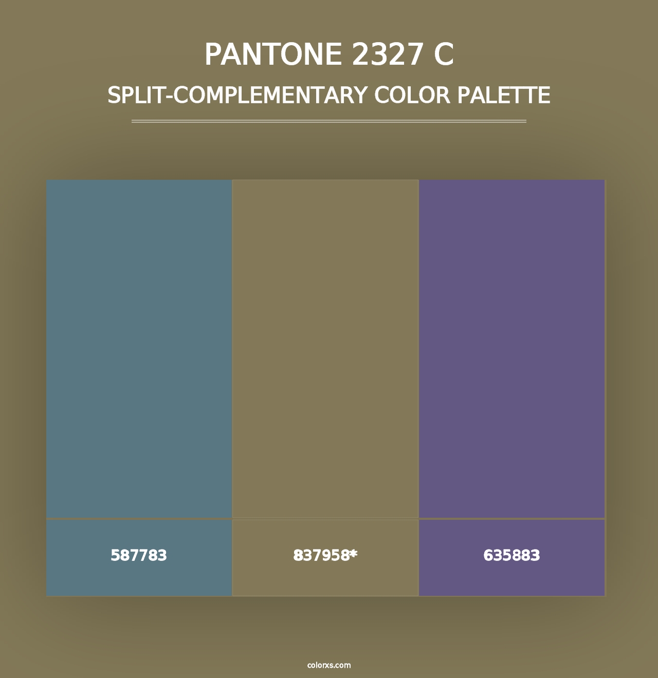 PANTONE 2327 C - Split-Complementary Color Palette