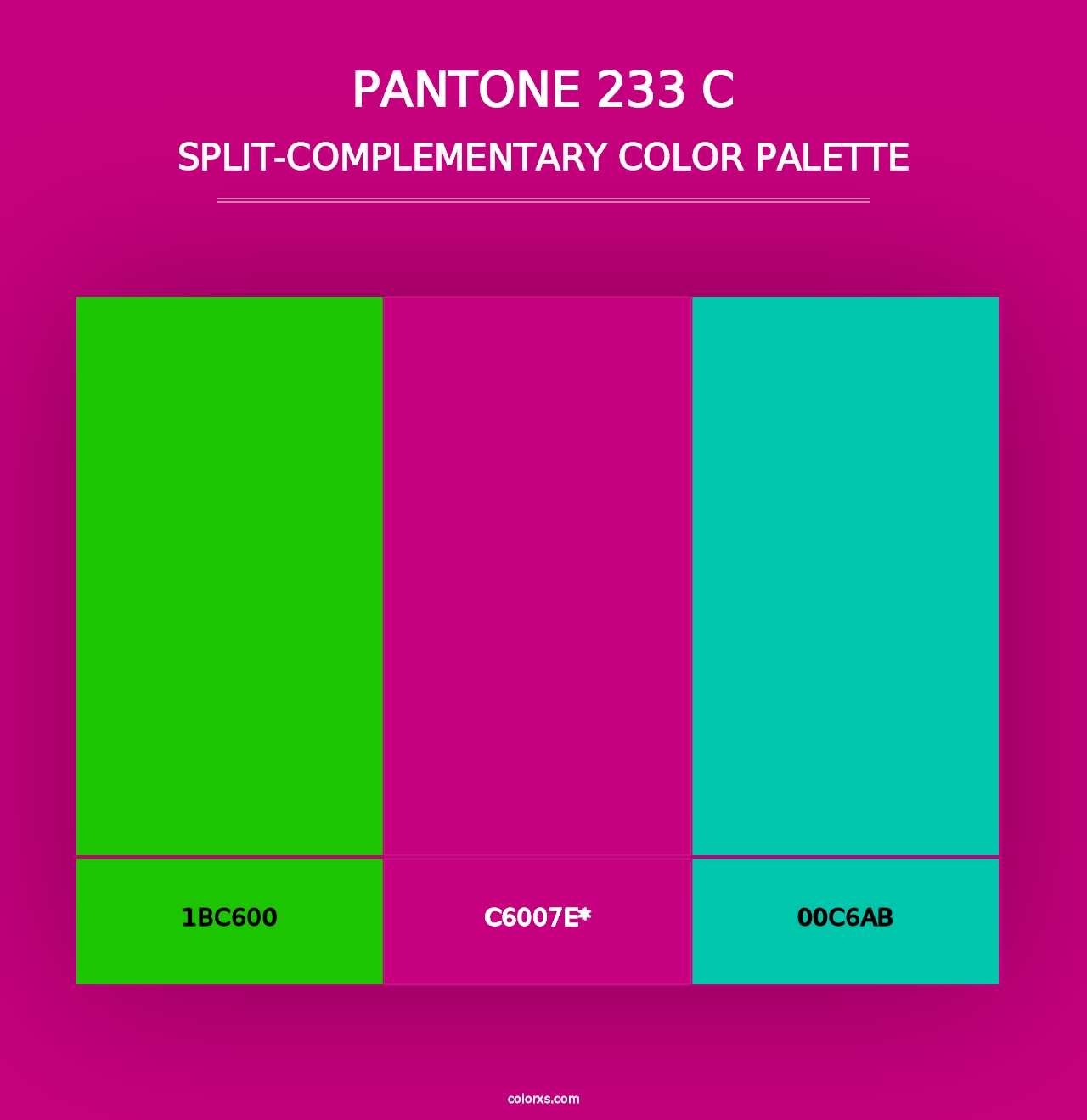 PANTONE 233 C - Split-Complementary Color Palette