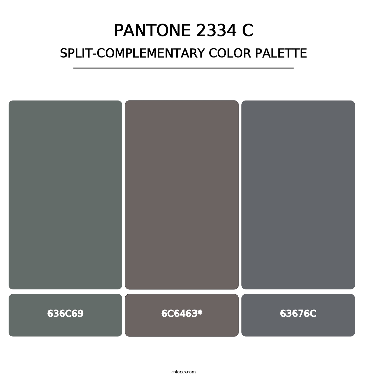 PANTONE 2334 C - Split-Complementary Color Palette