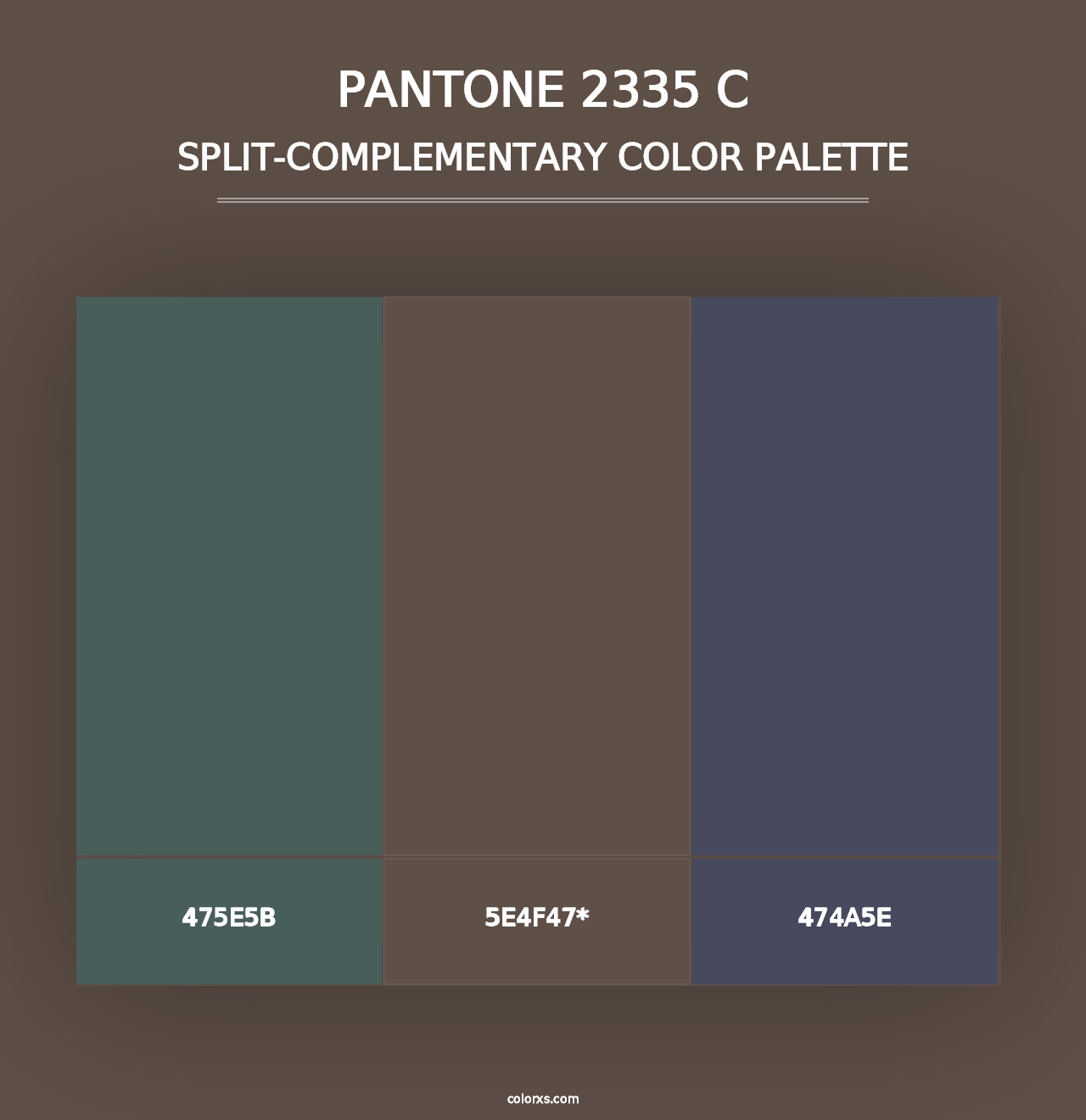 PANTONE 2335 C - Split-Complementary Color Palette