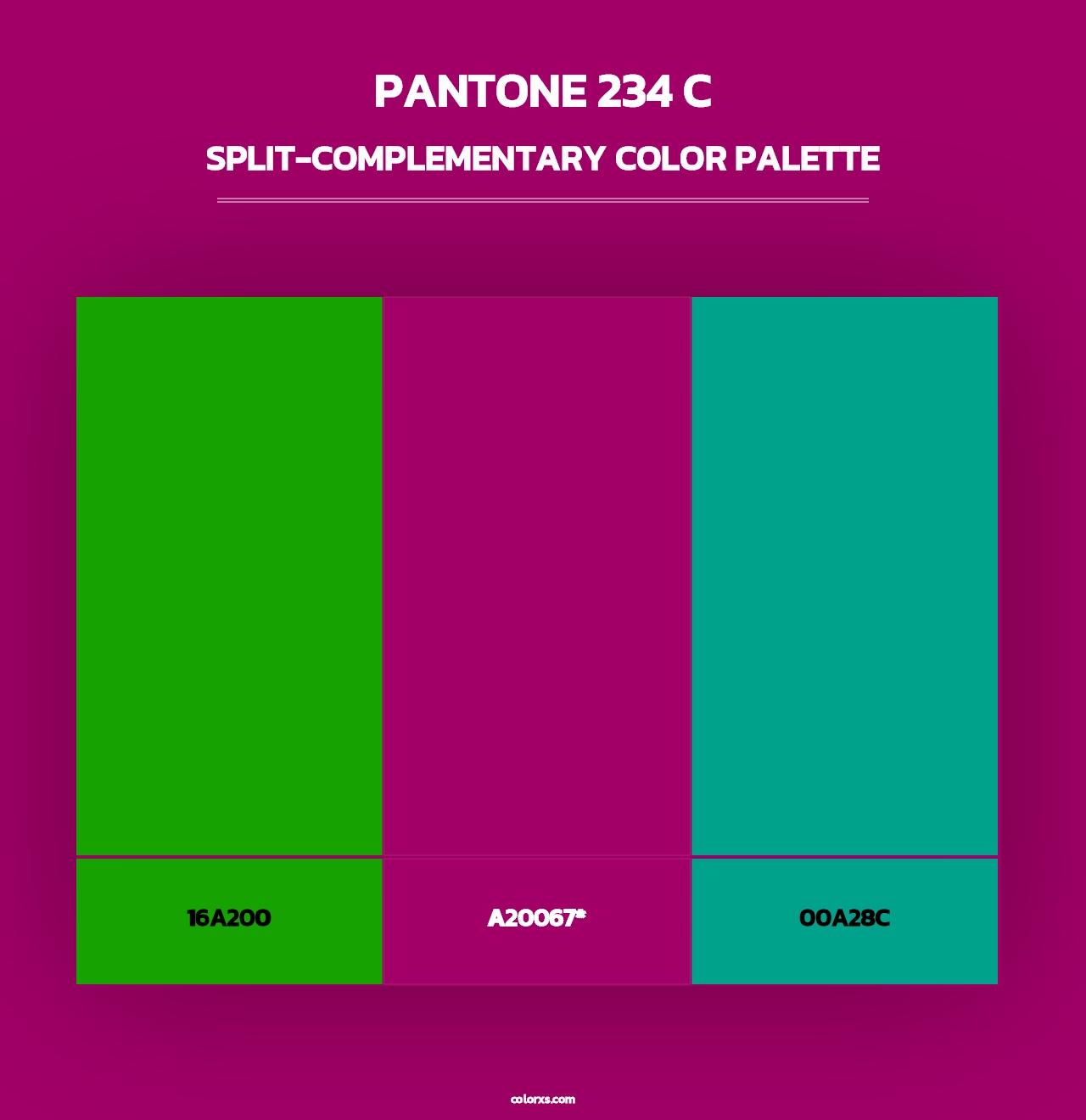 PANTONE 234 C - Split-Complementary Color Palette