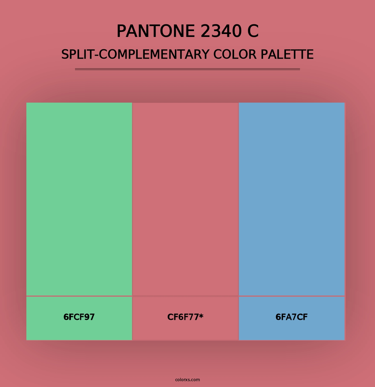 PANTONE 2340 C - Split-Complementary Color Palette