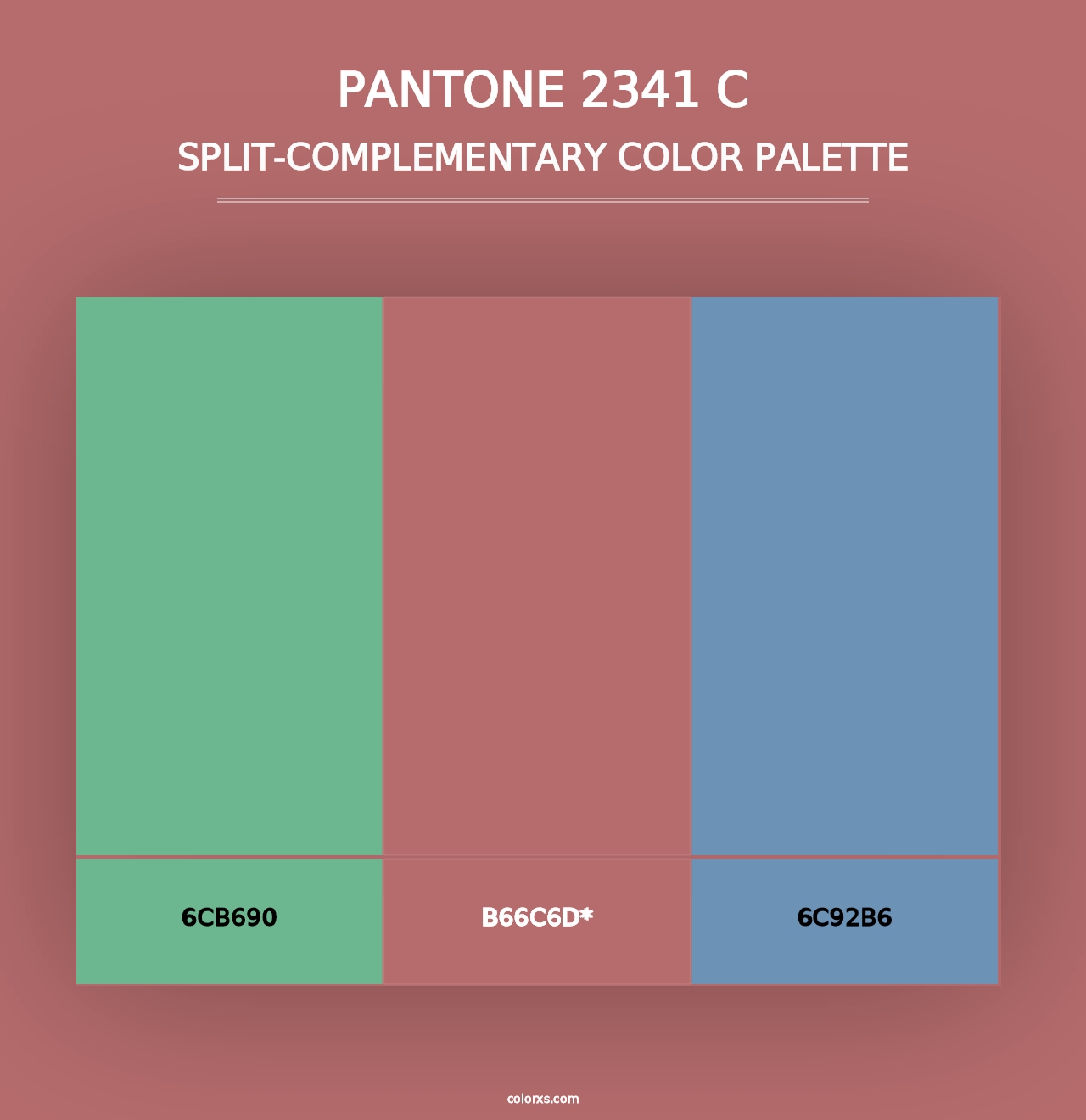 PANTONE 2341 C - Split-Complementary Color Palette