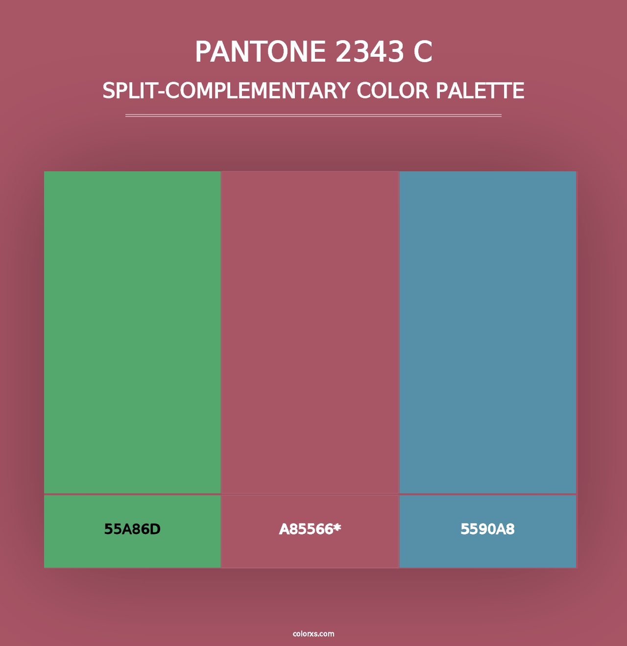 PANTONE 2343 C - Split-Complementary Color Palette