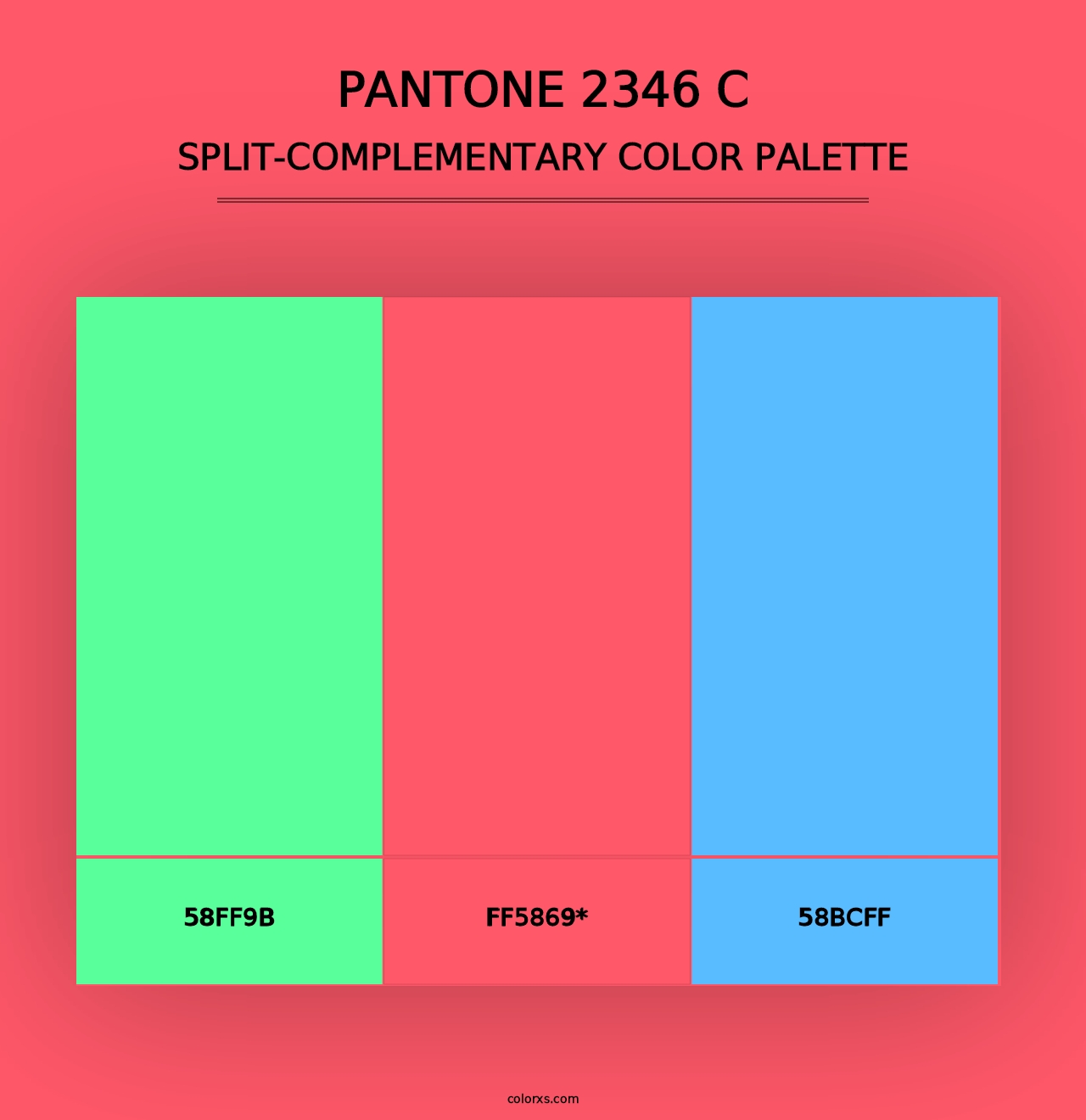 PANTONE 2346 C - Split-Complementary Color Palette