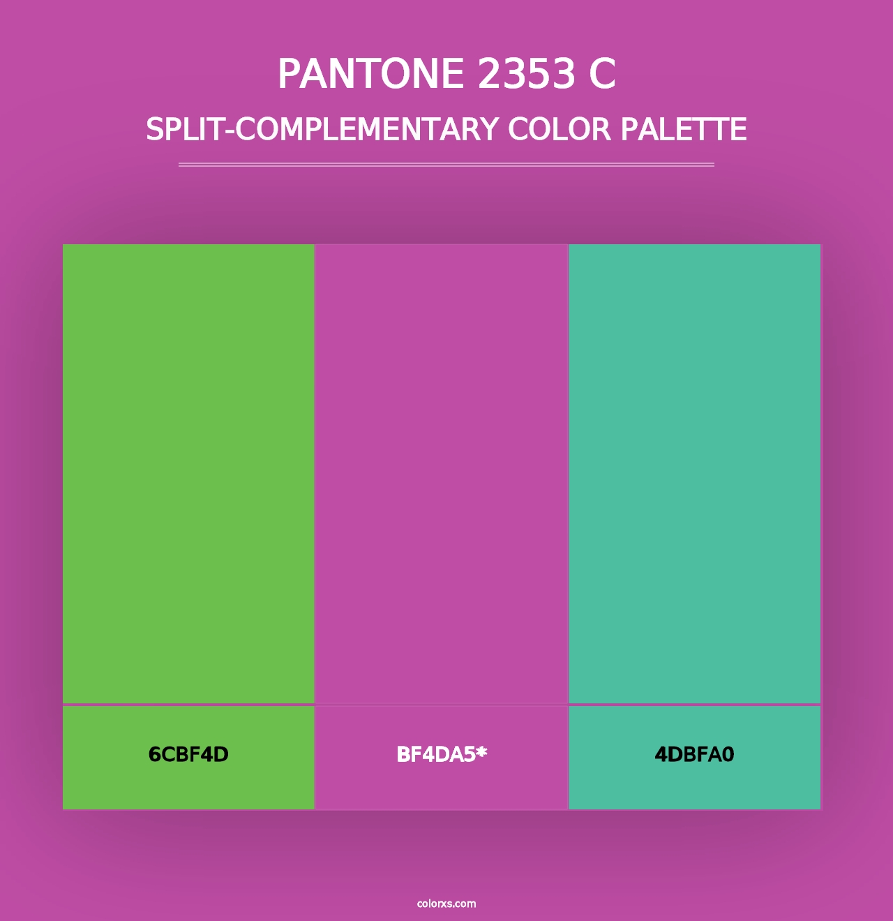 PANTONE 2353 C - Split-Complementary Color Palette