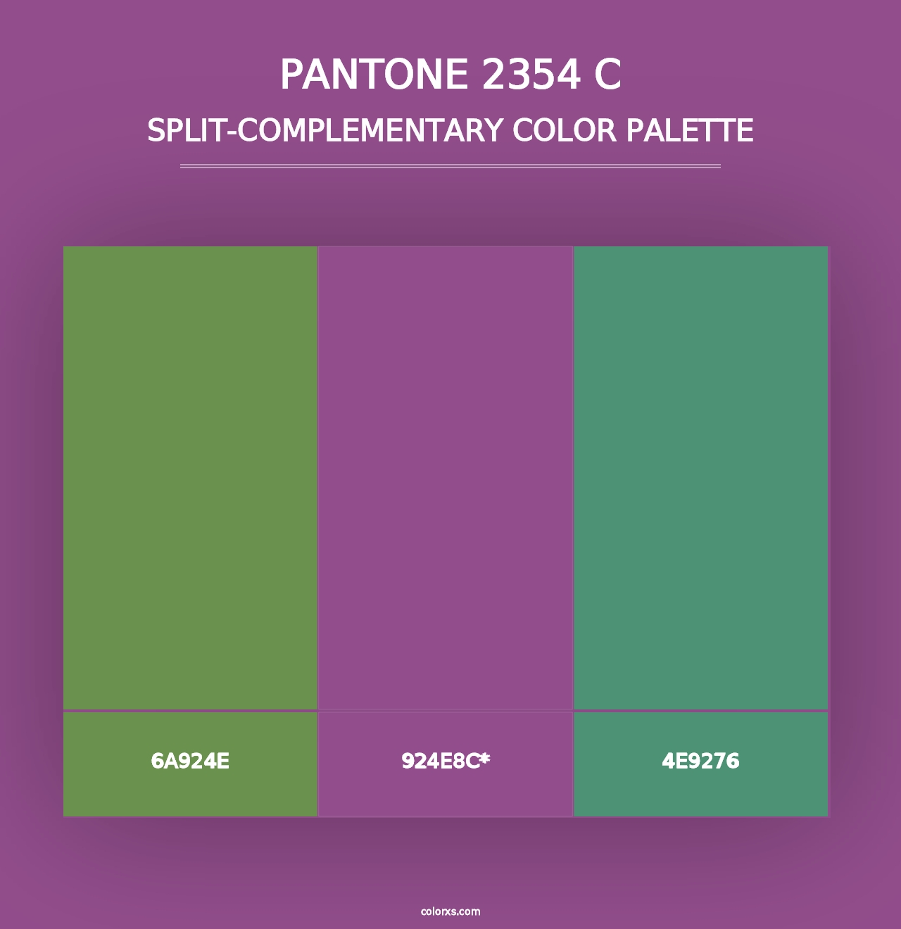 PANTONE 2354 C - Split-Complementary Color Palette