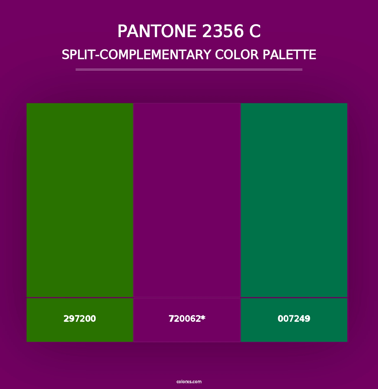 PANTONE 2356 C - Split-Complementary Color Palette