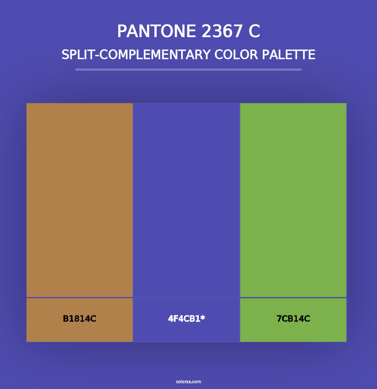 PANTONE 2367 C - Split-Complementary Color Palette