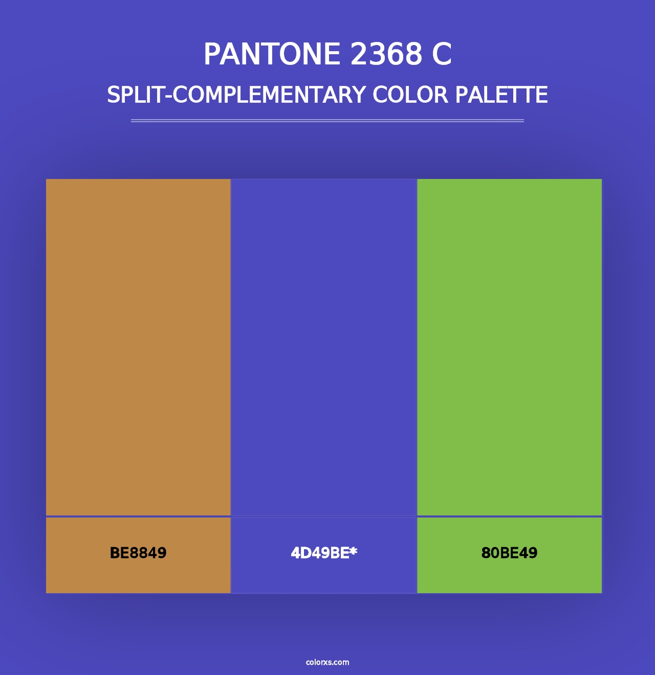 PANTONE 2368 C - Split-Complementary Color Palette