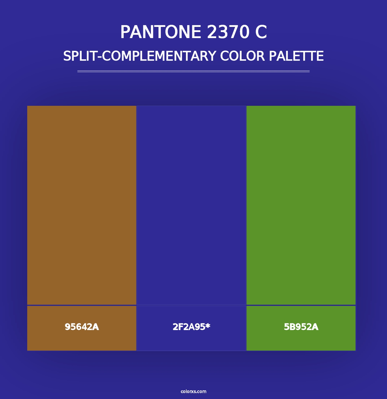 PANTONE 2370 C - Split-Complementary Color Palette