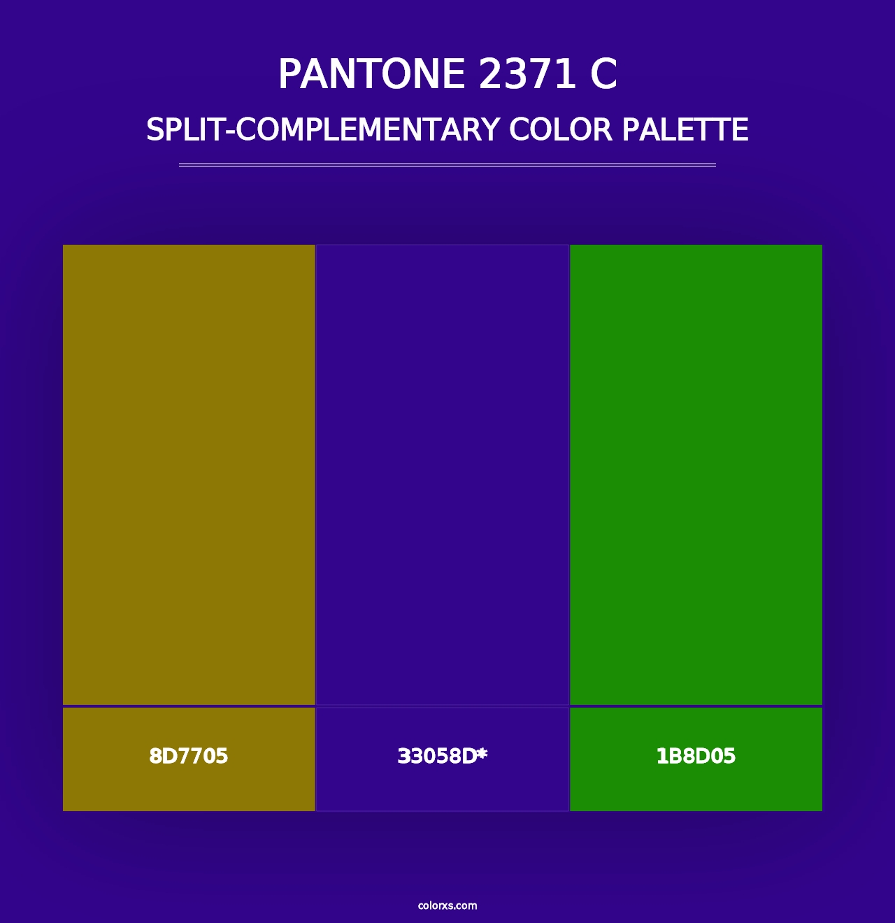 PANTONE 2371 C - Split-Complementary Color Palette