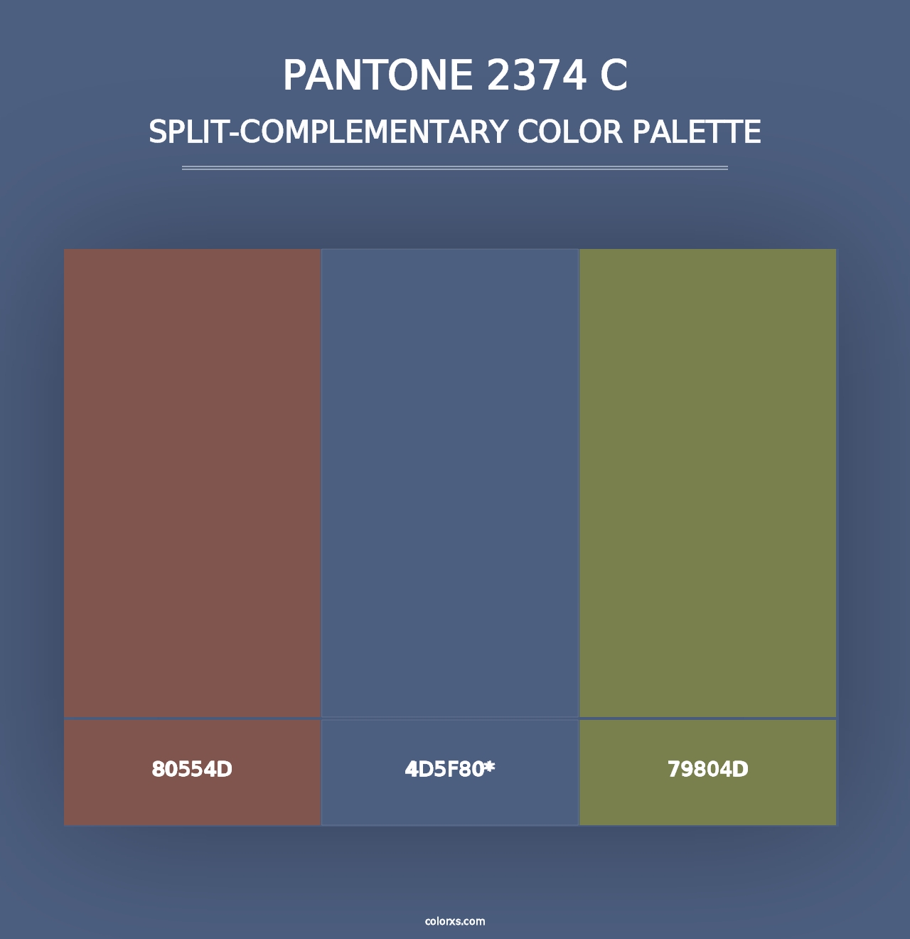 PANTONE 2374 C - Split-Complementary Color Palette